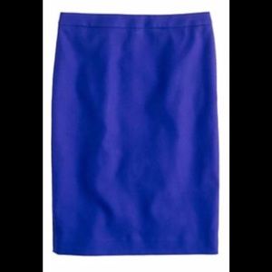 J. Crew No. 2 Pencil skirt wool cobalt blue